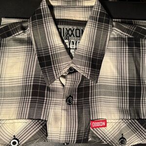 DIXXON “Garfield” Black and Gray Casual Button Down Shirt